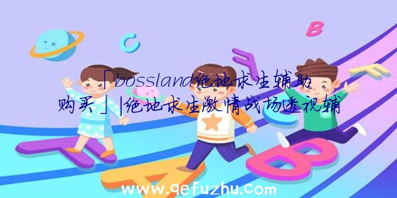 「bossland绝地求生辅助购买」|绝地求生激情战场透视辅助